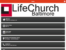 Tablet Screenshot of lifechurchbaltimore.com